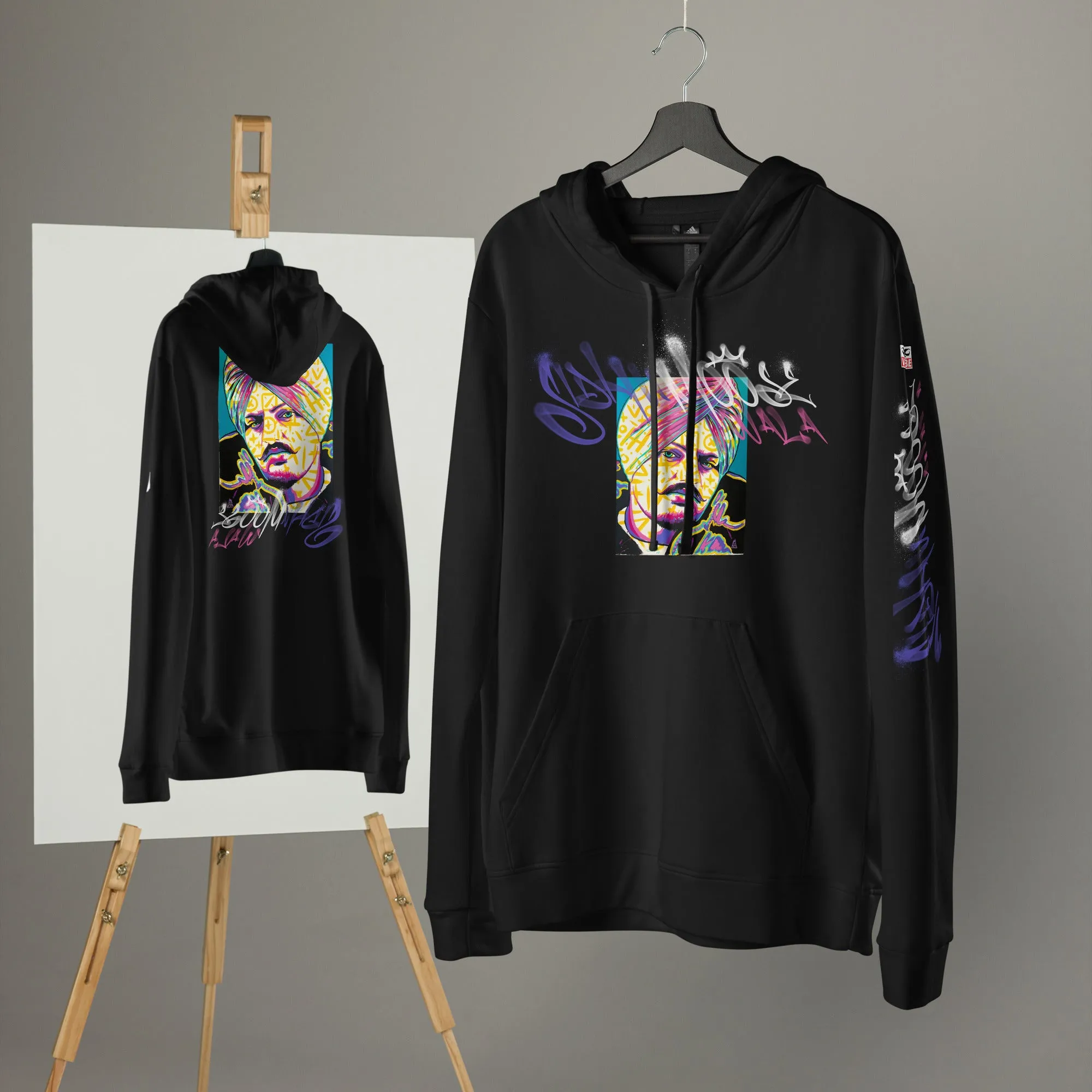 Sidhu Moose Wala Graffiti Vybe - adidas fleece hoodie