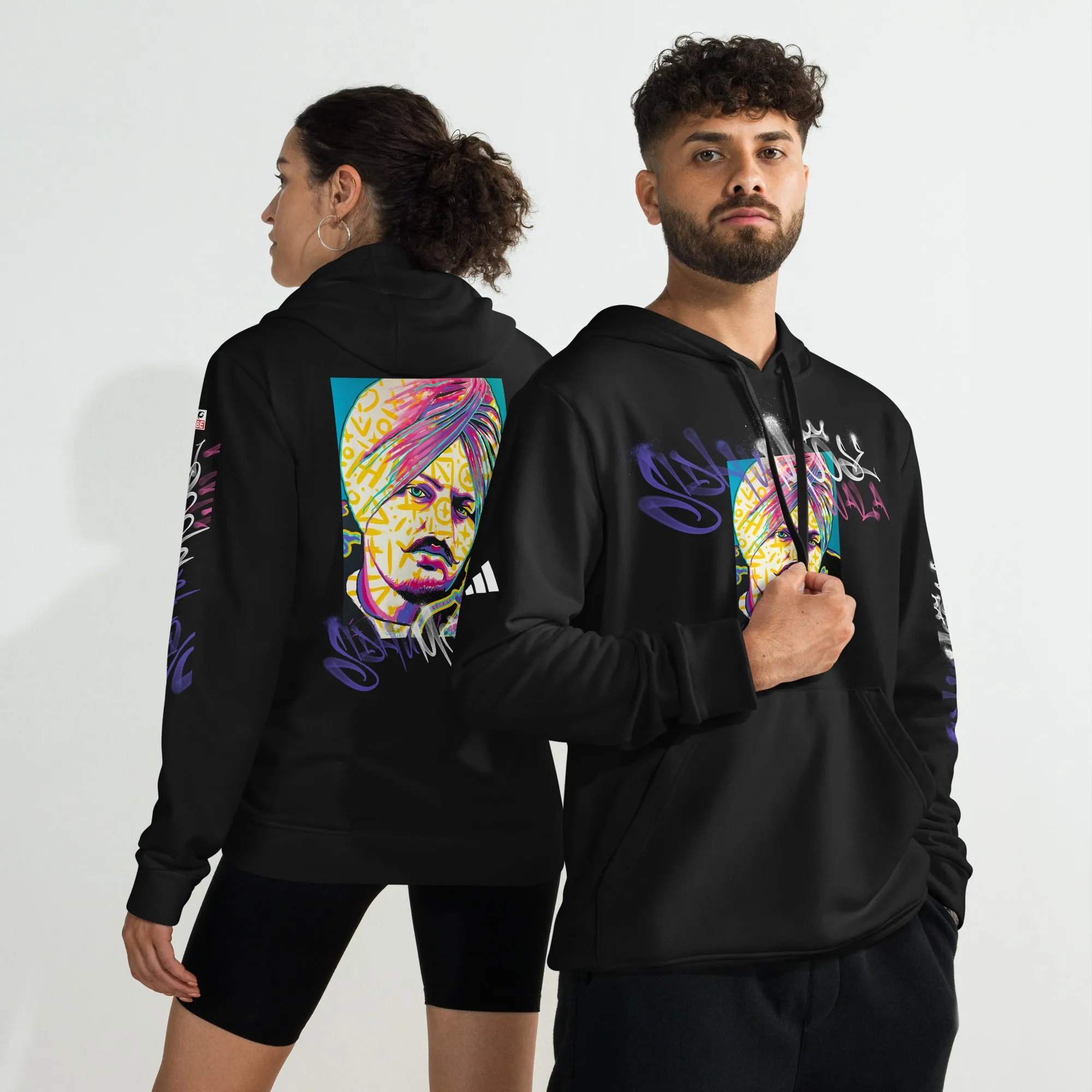 Sidhu Moose Wala Graffiti Vybe - adidas fleece hoodie