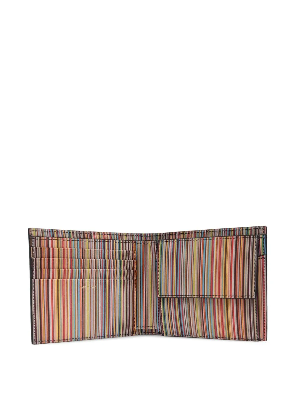 Signature stripe leather wallet