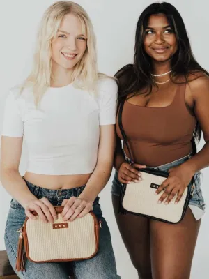 Silvia Straw Crossbody