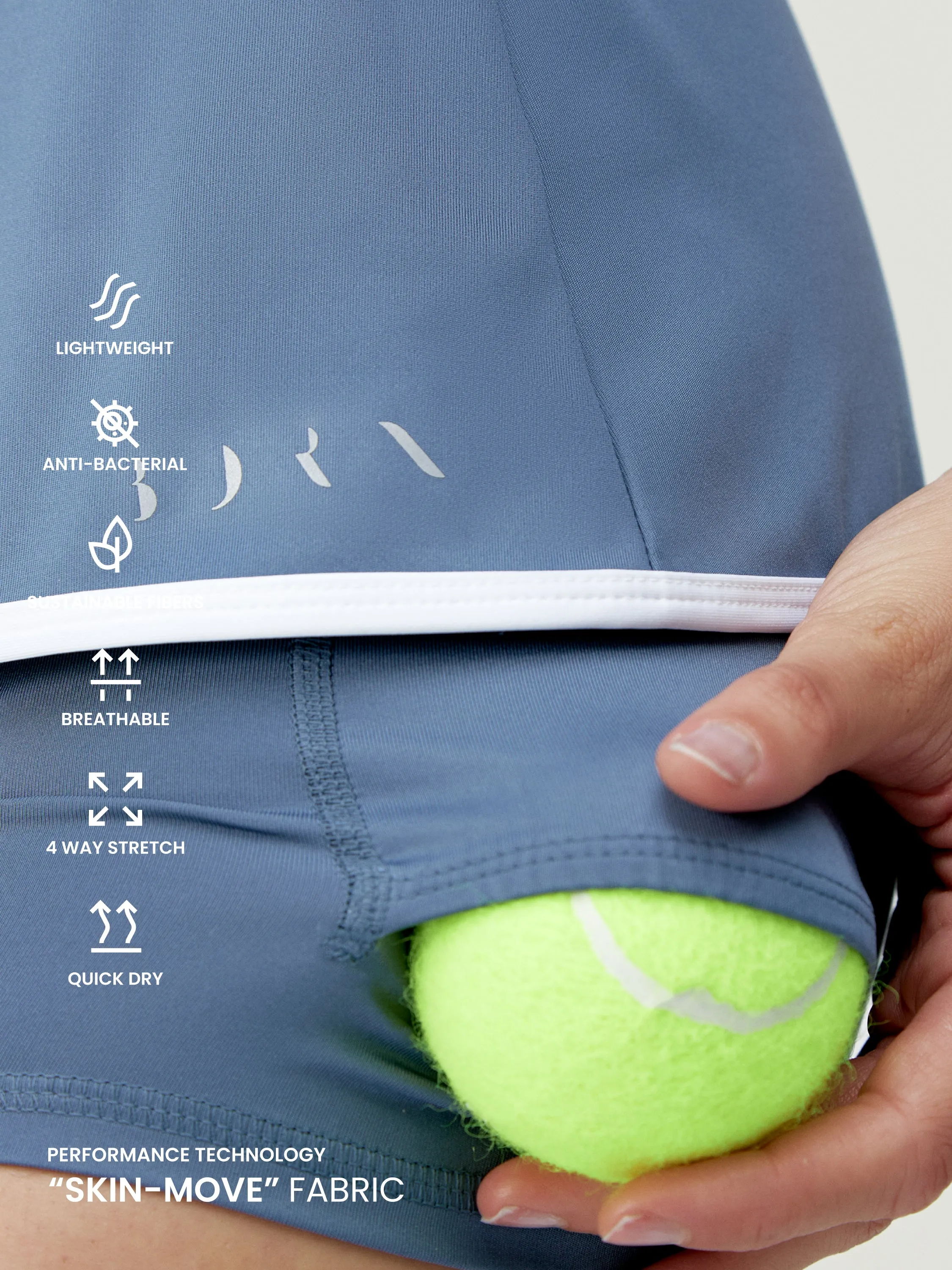 Skirt Smash Bluestone/White
