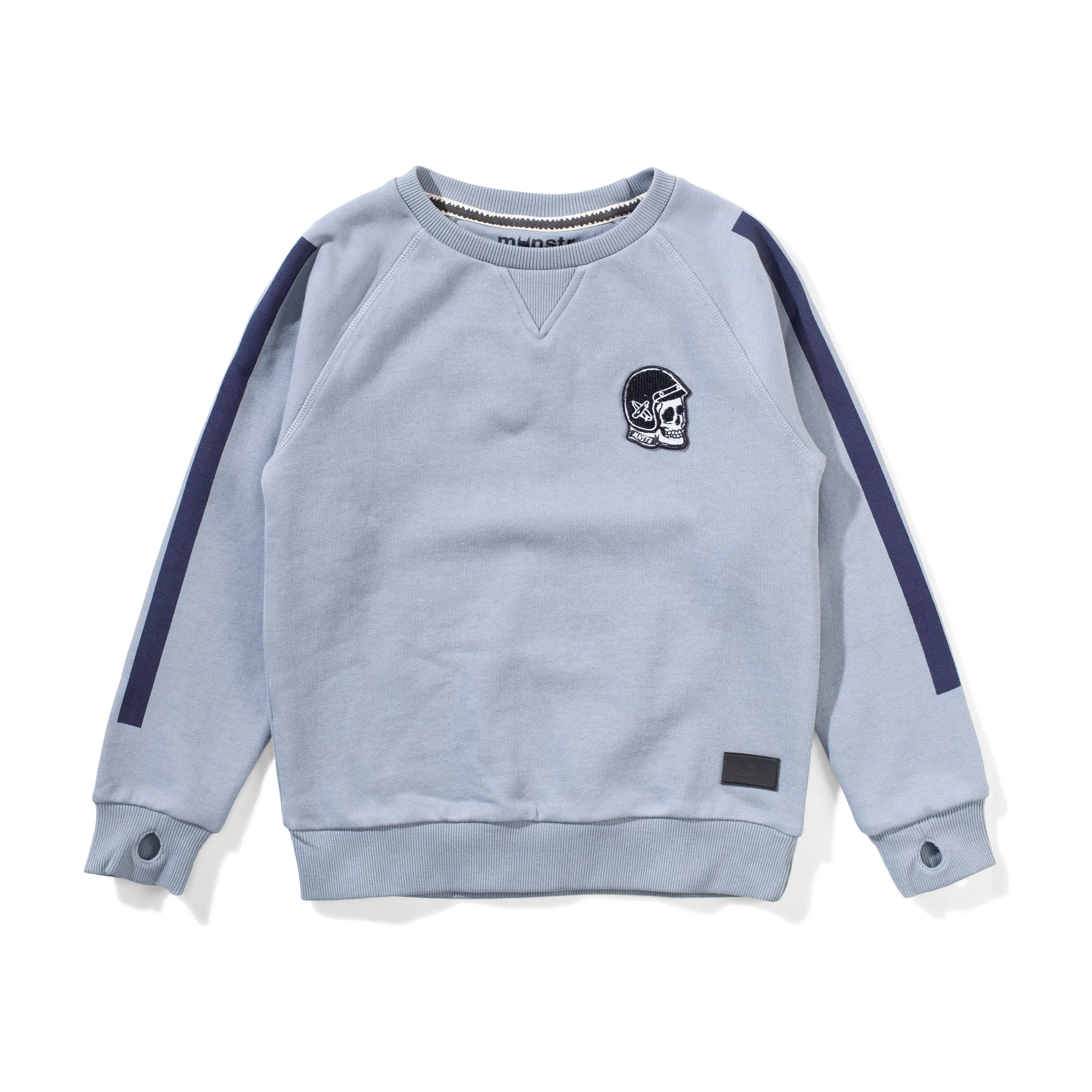Skull Racer Crew - Mid Blue