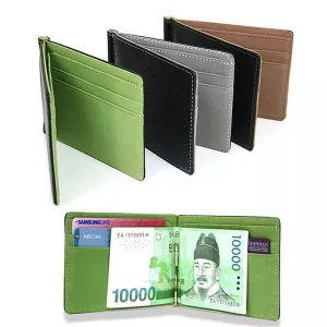 Slim Men's Leather Money Clips Wallets