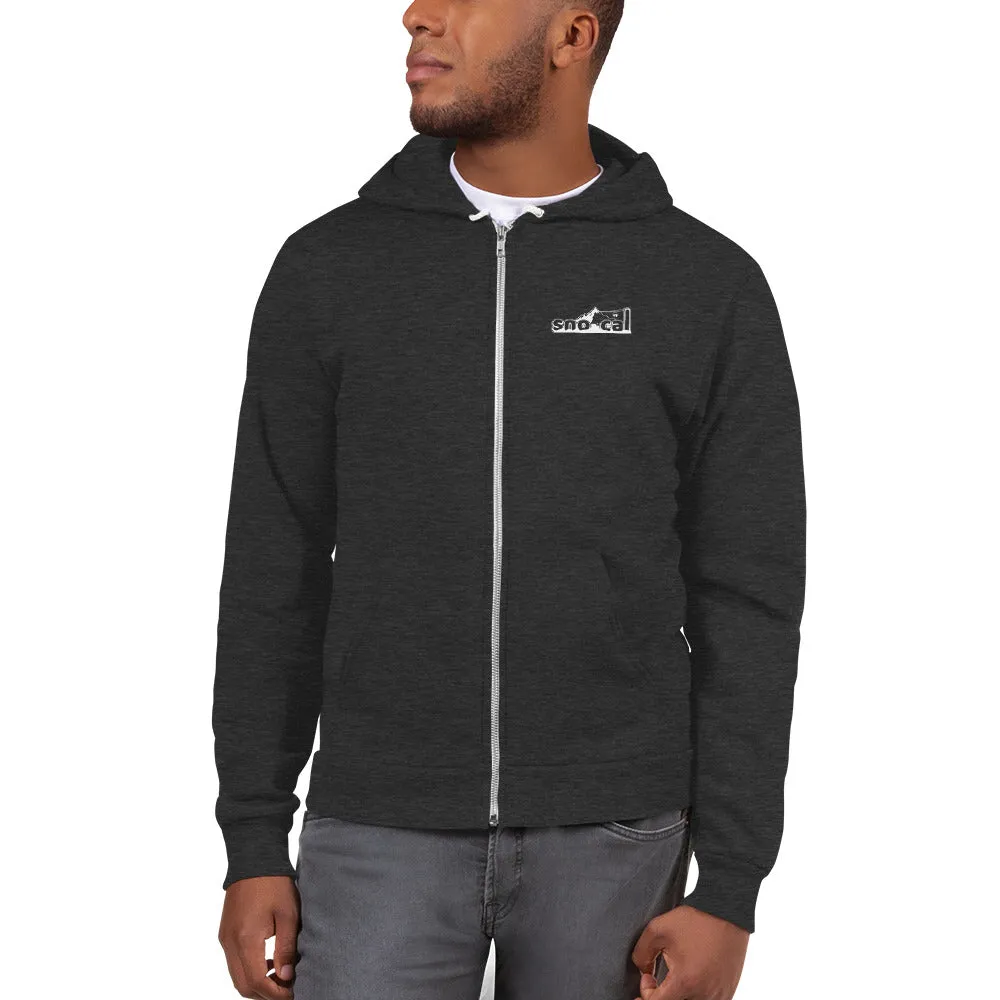 Sno Cal™ Unisex thick Hoodie with black lettering logo