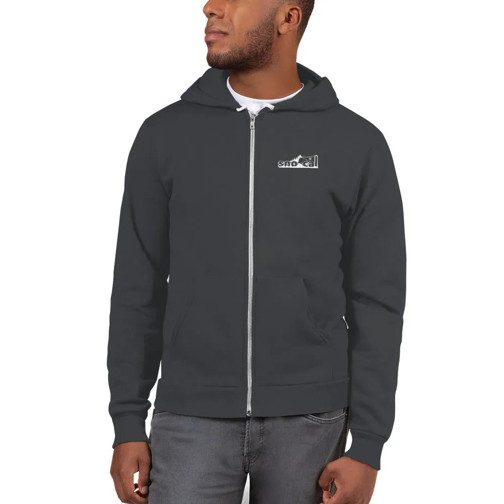 Sno Cal™ Unisex thick Hoodie with black lettering logo