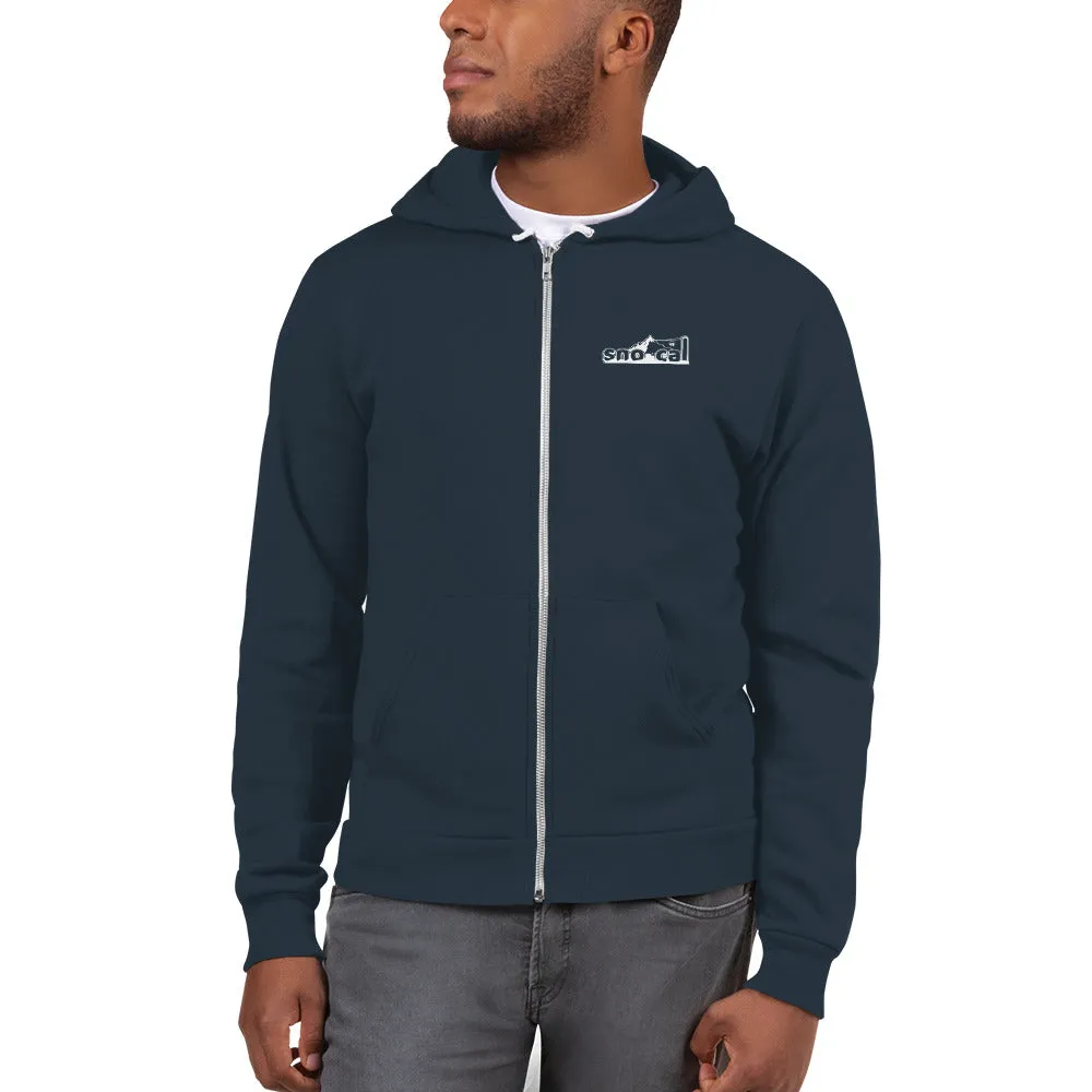 Sno Cal™ Unisex thick Hoodie with black lettering logo