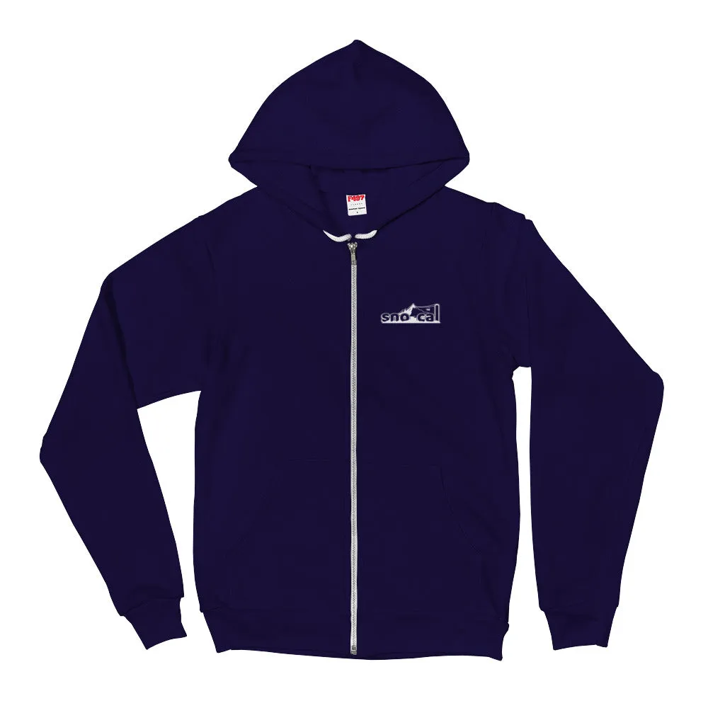 Sno Cal™ Unisex thick Hoodie with black lettering logo