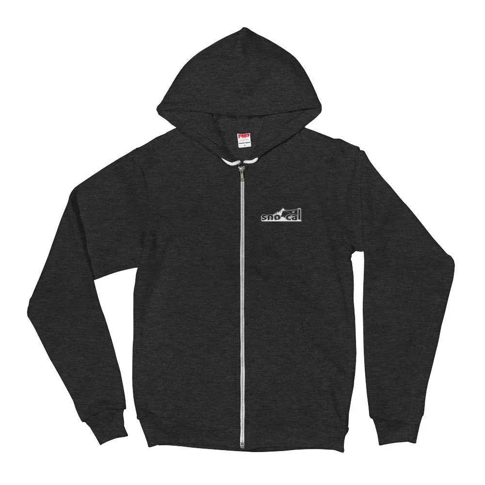 Sno Cal™ Unisex thick Hoodie with black lettering logo