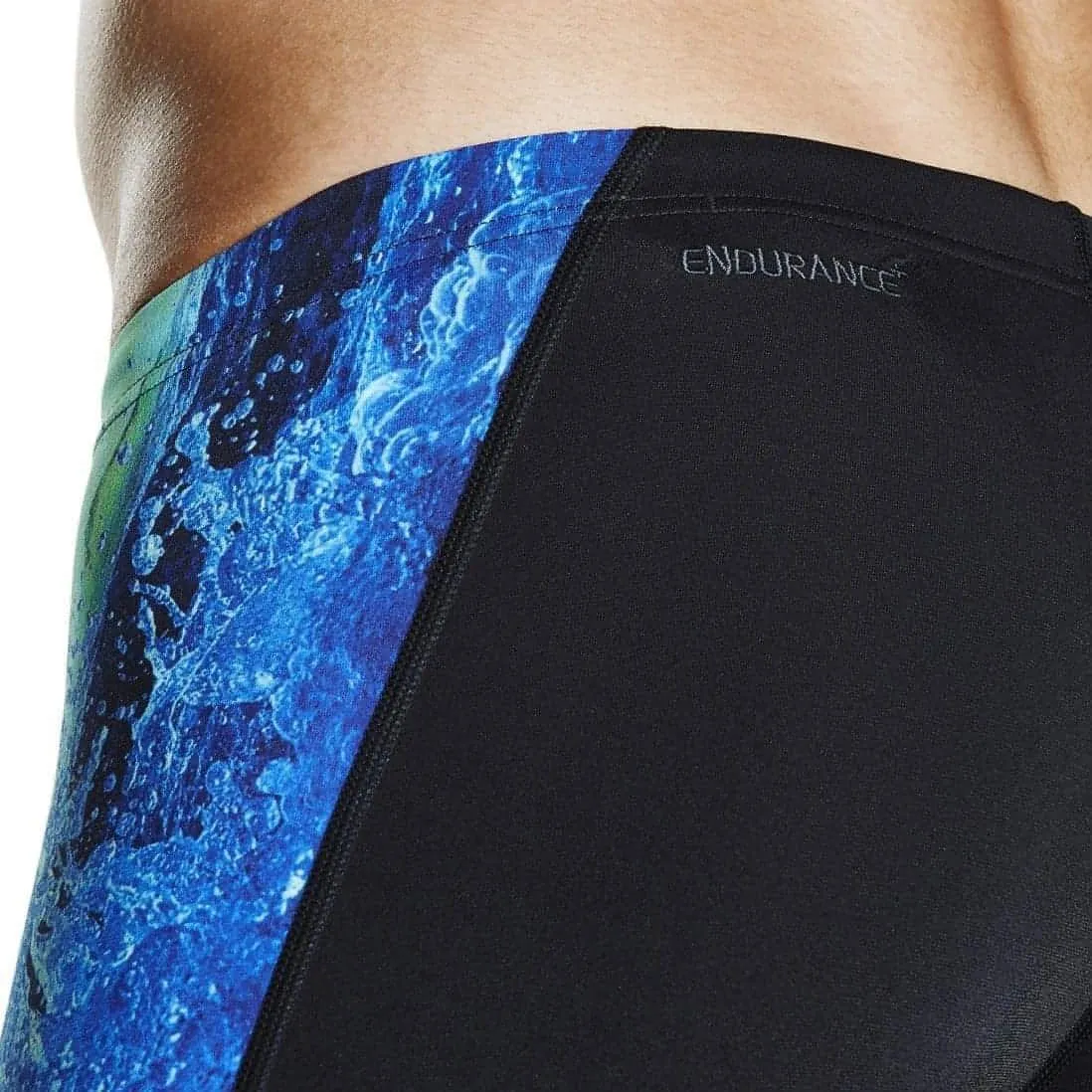 Speedo Placement Digital V-Cut Mens Jammer Swim Shorts - Black