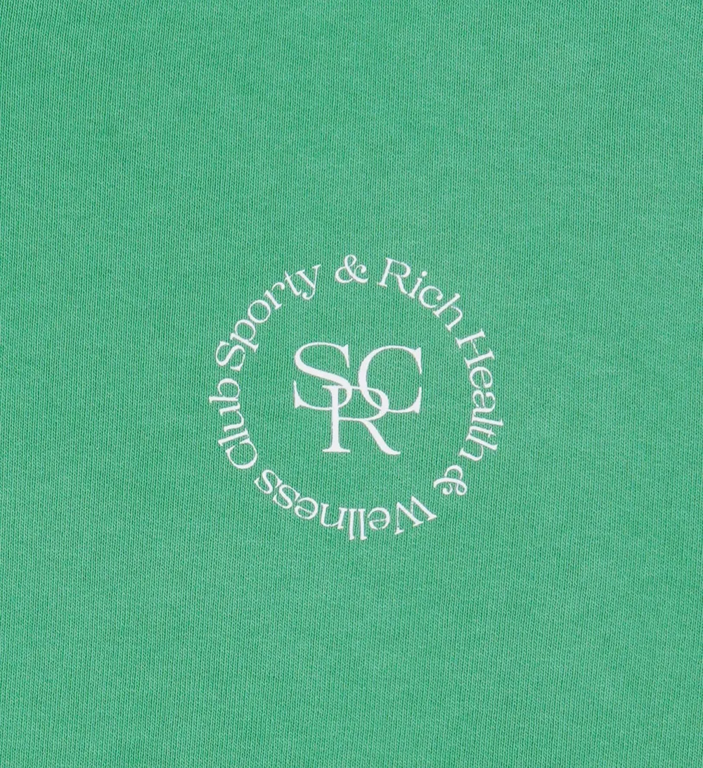 Sporty & Rich SRHWC Cropped Hoodie in Verde
