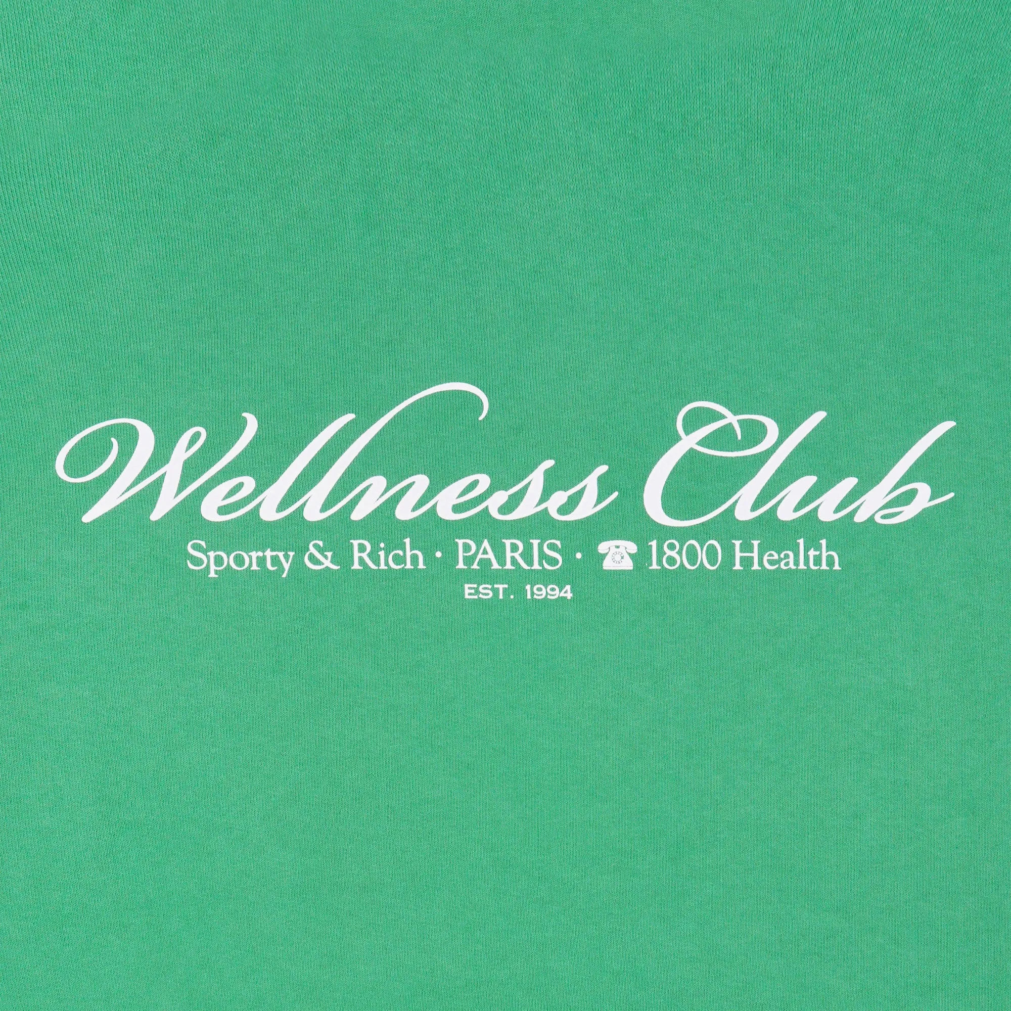 SPORTY & RICH | SRHWC CROPPED HOODIE { VERDE/WHITE