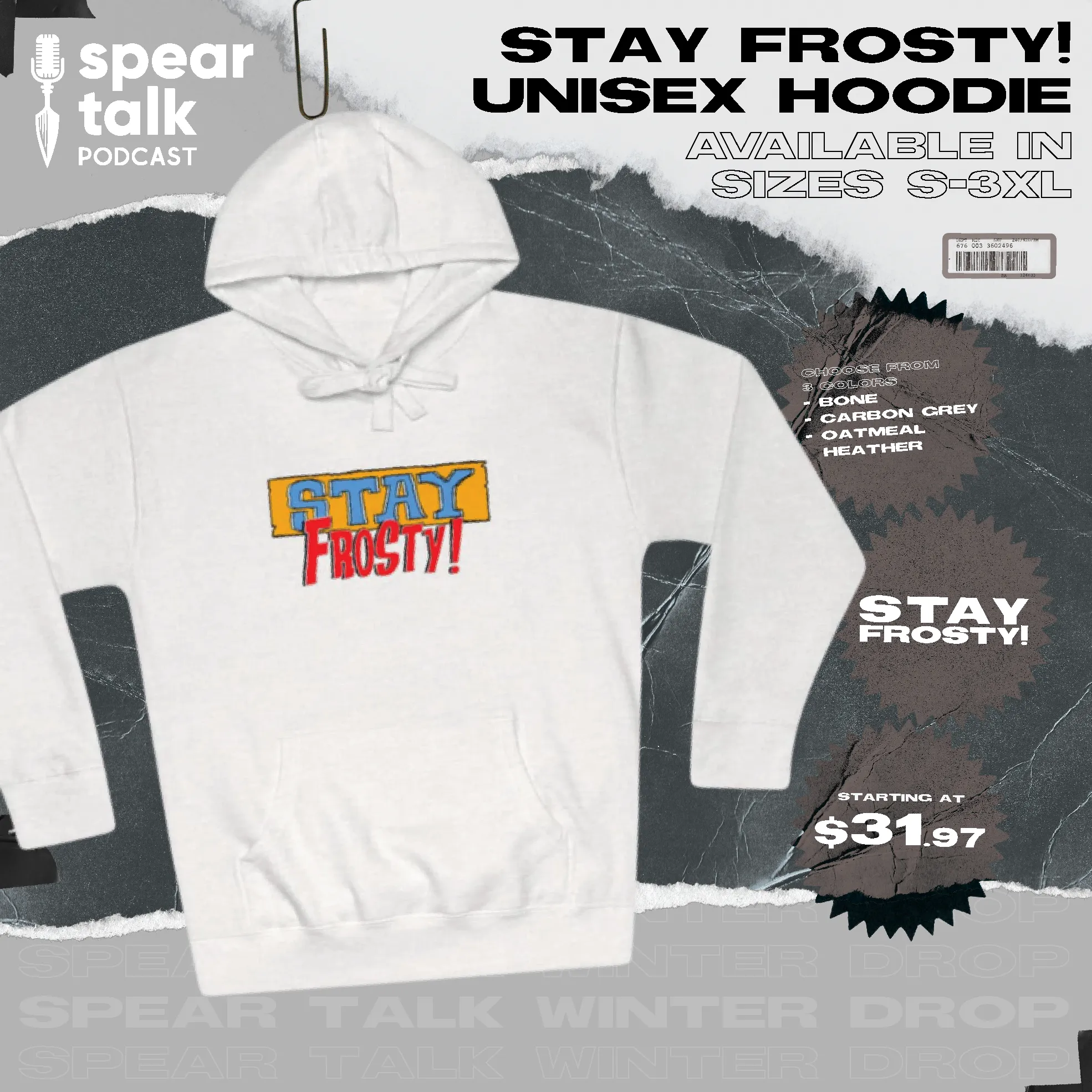 Stay Frosty Unisex Fleece Hoodie