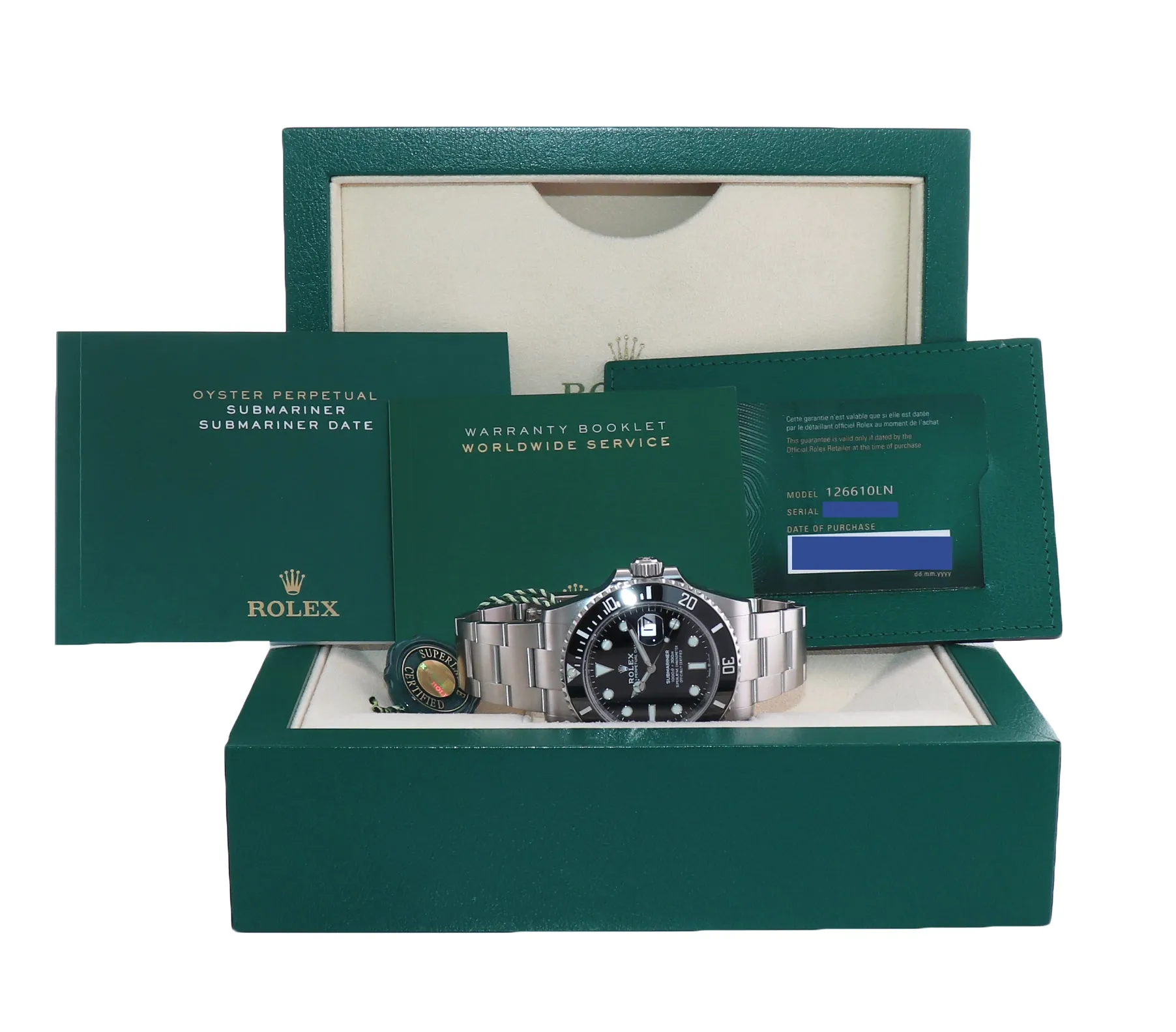 STICKERS MARCH 2022 NEW PAPERS Rolex Submariner 41mm Ceramic 126610 Watch