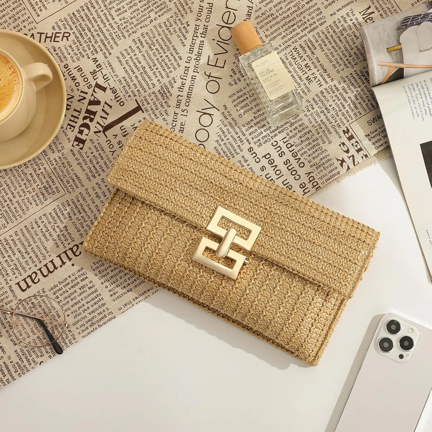 Straw Bag Woven Purse Straw Purse