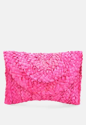 Straw Rope Clutch Bag