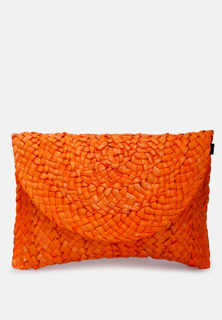 Straw Rope Clutch Bag