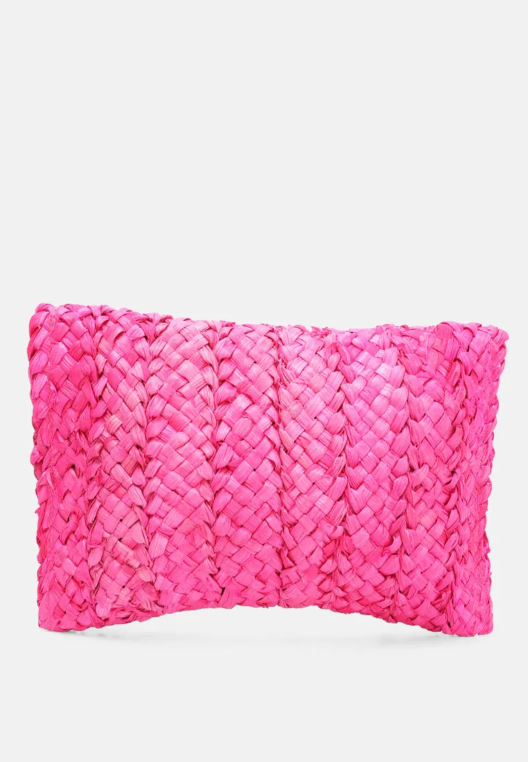 Straw Rope Clutch Bag
