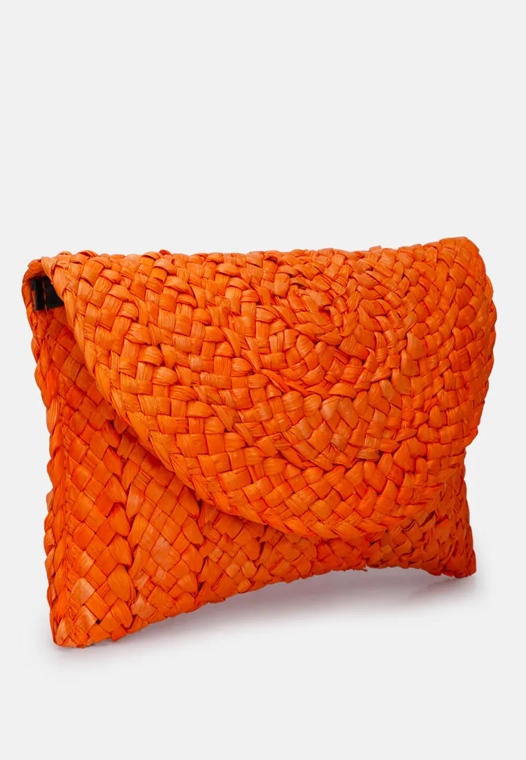 Straw Rope Clutch Bag