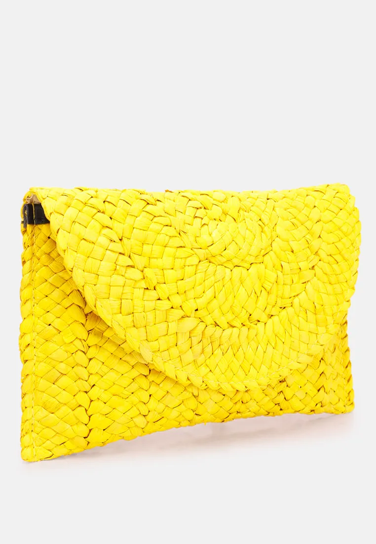 Straw Rope Clutch Bag