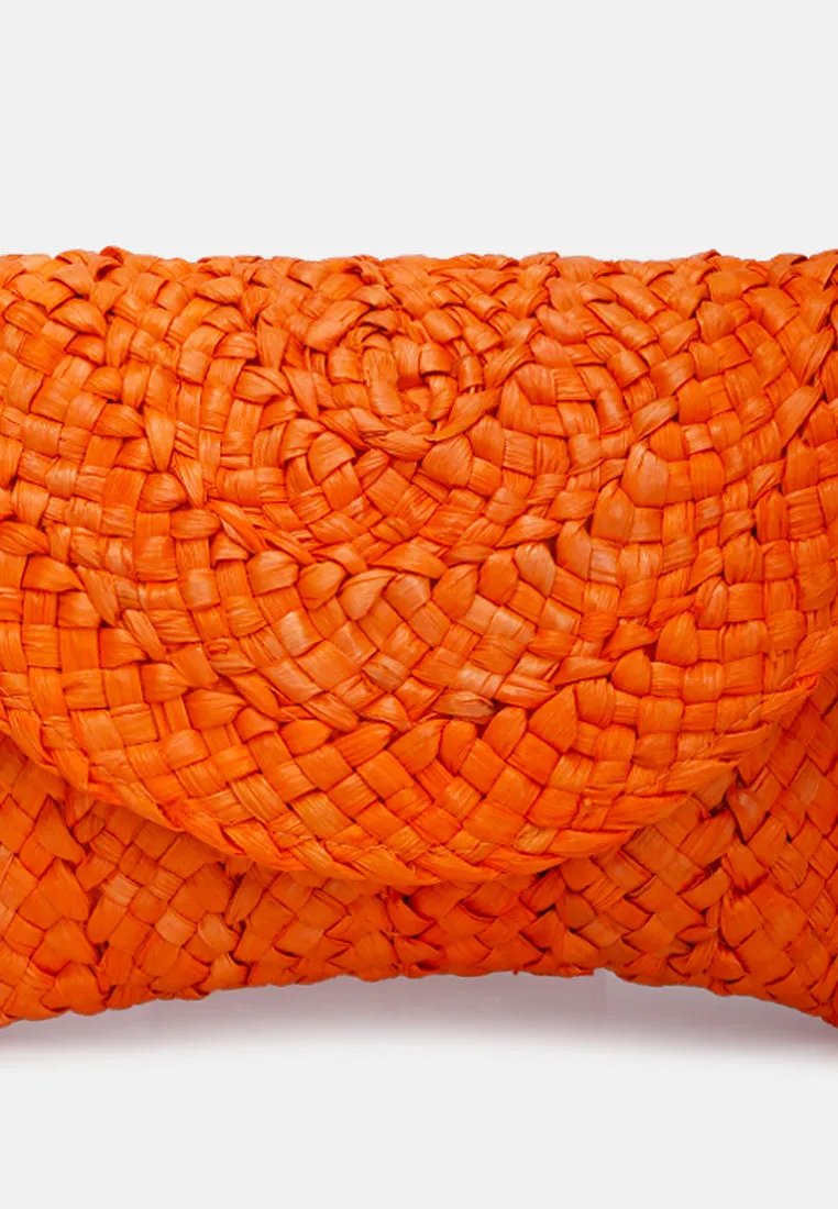 Straw Rope Clutch Bag