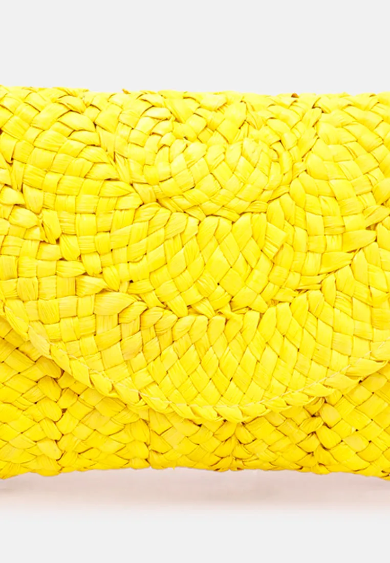 Straw Rope Clutch Bag