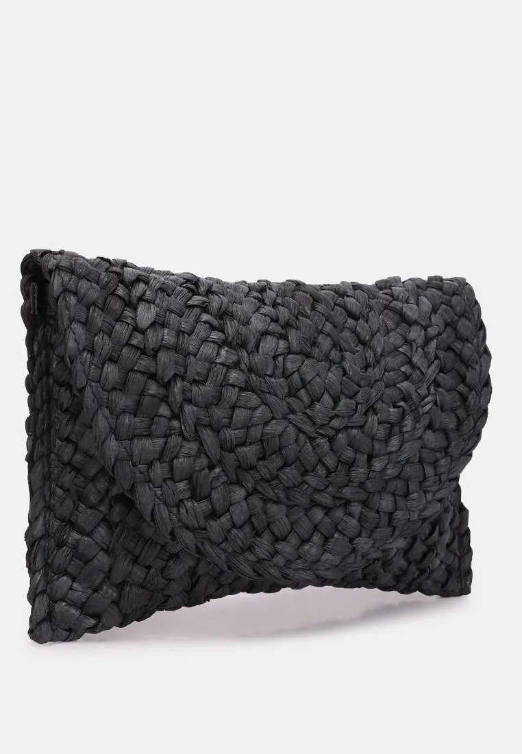 Straw Rope Clutch Bag