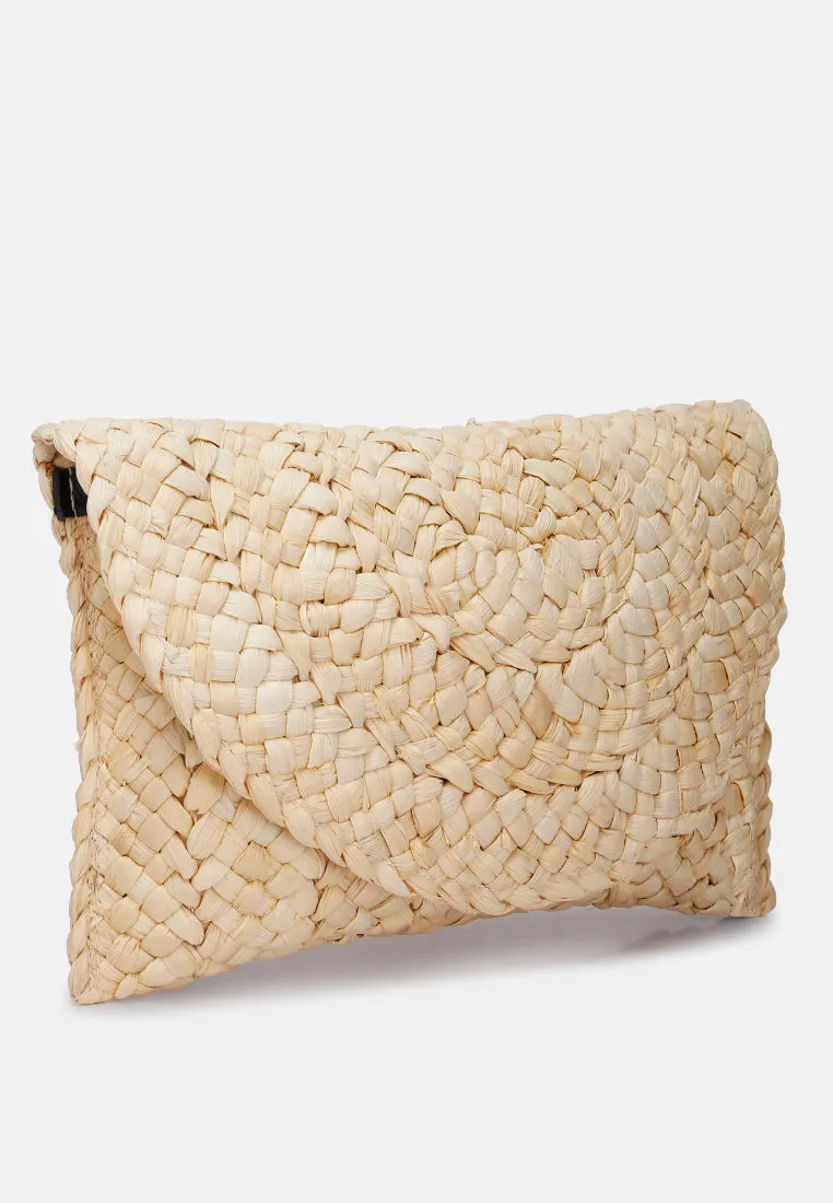 Straw Rope Clutch Bag