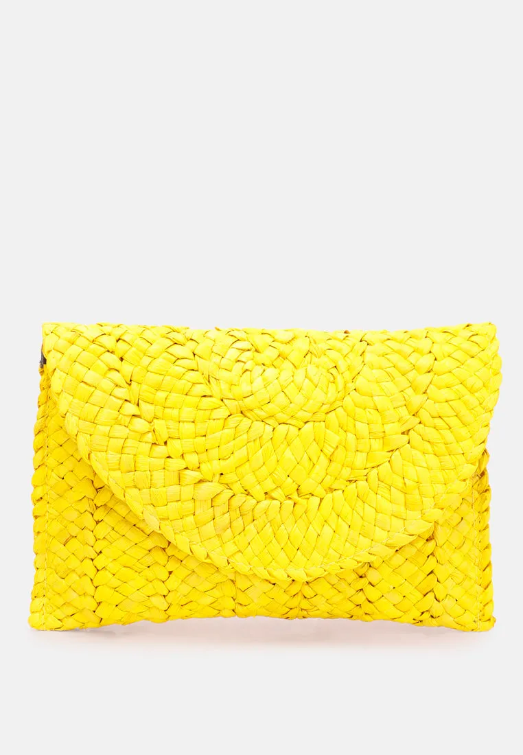 Straw Rope Clutch Bag