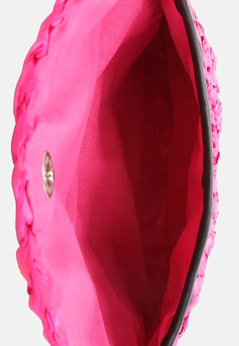 Straw Rope Clutch Bag