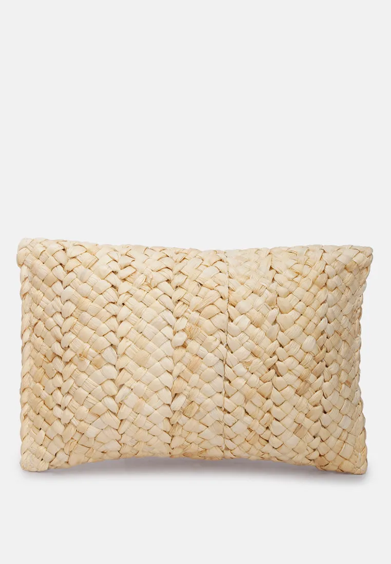 Straw Rope Clutch Bag