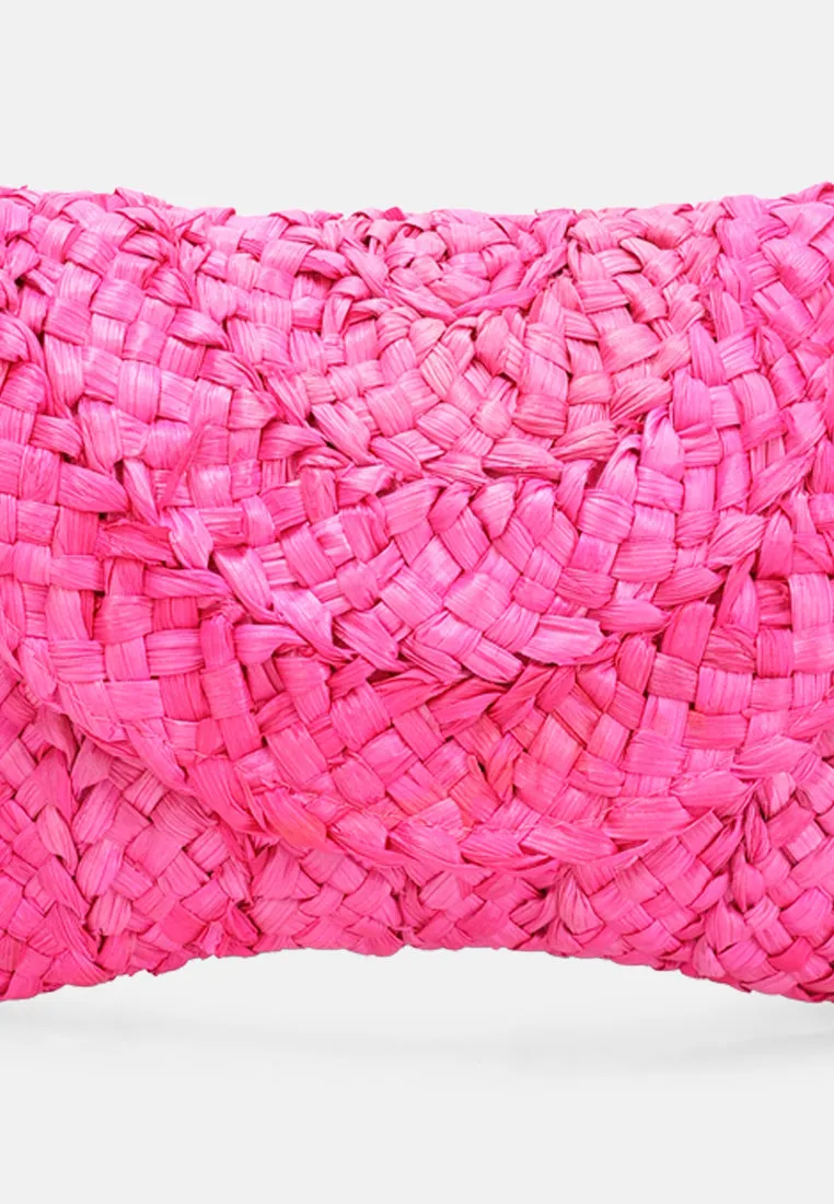 Straw Rope Clutch Bag