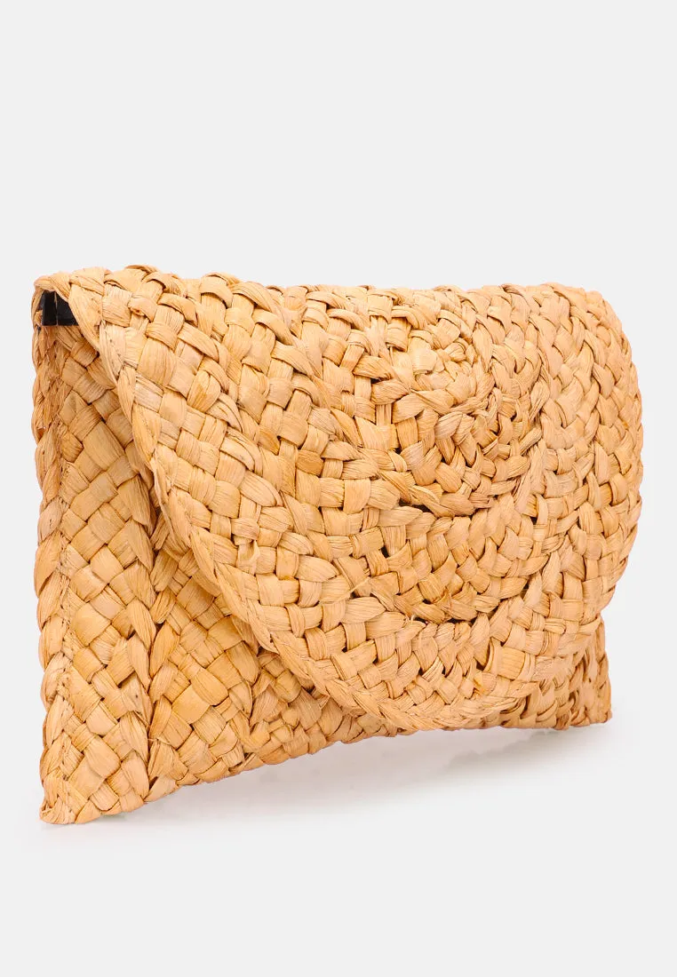Straw Rope Clutch Bag