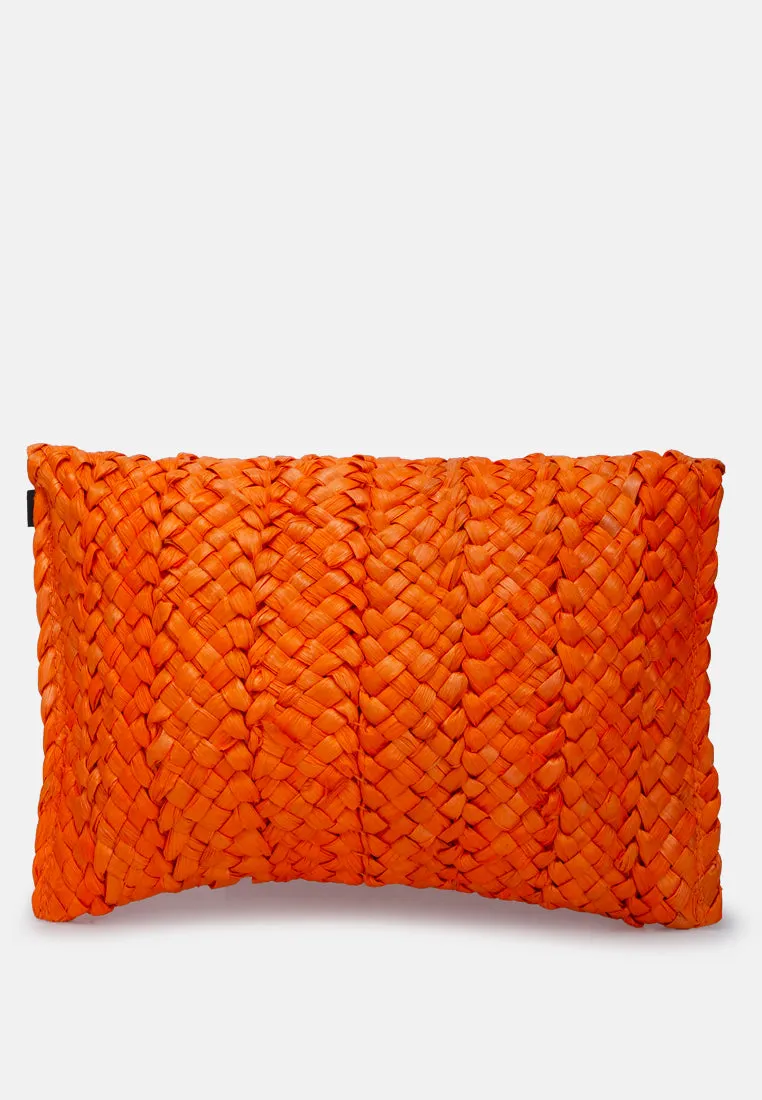 Straw Rope Clutch Bag