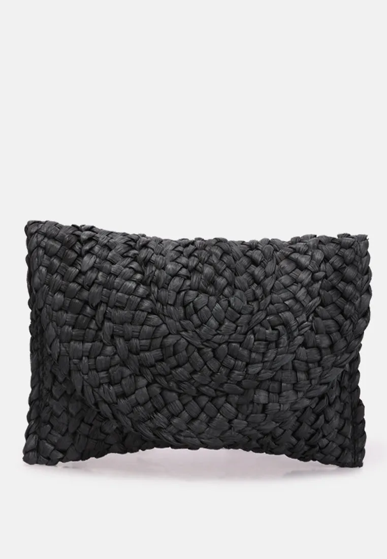 Straw Rope Clutch Bag