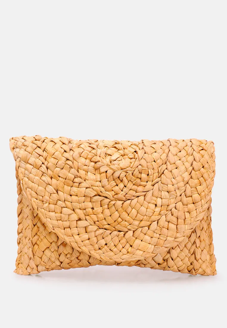 Straw Rope Clutch Bag