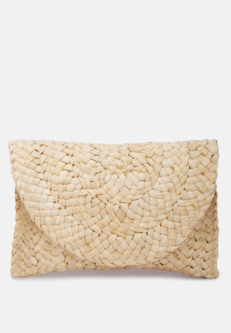 Straw Rope Clutch Bag