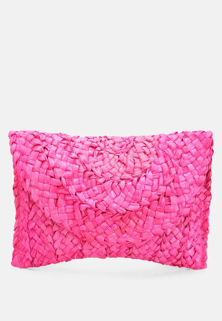 Straw Rope Clutch Bag