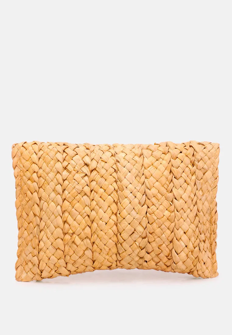 Straw Rope Clutch Bag