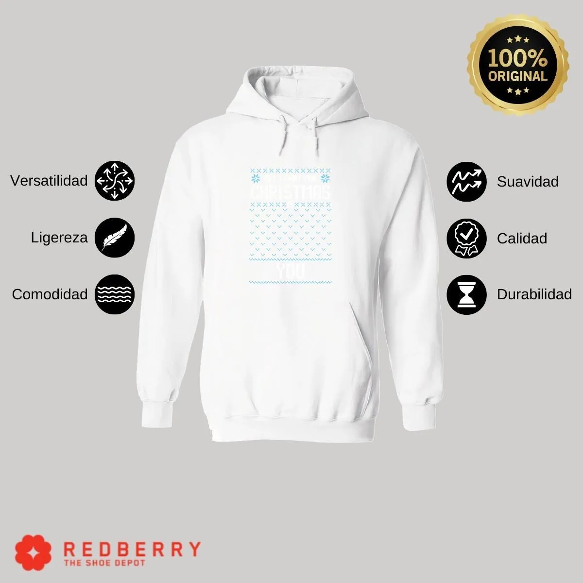 Sudadera Deportiva Hombre Navideña Hoodie 024