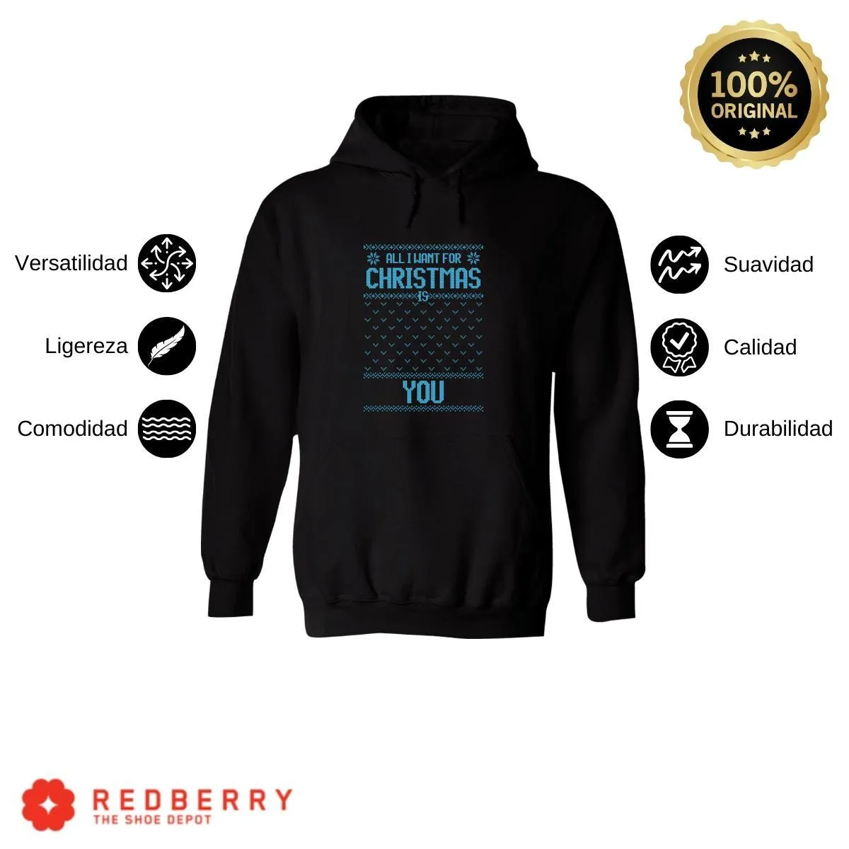 Sudadera Deportiva Hombre Navideña Hoodie 024