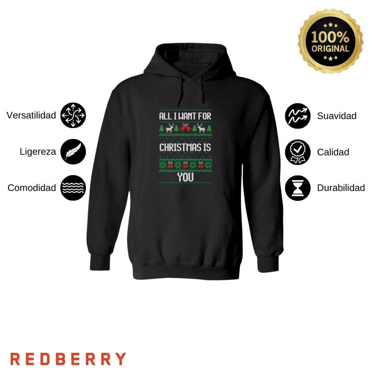 Sudadera Deportiva Mujer Navideña Hoodie 013