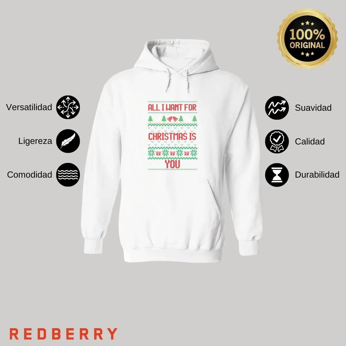 Sudadera Deportiva Mujer Navideña Hoodie 013
