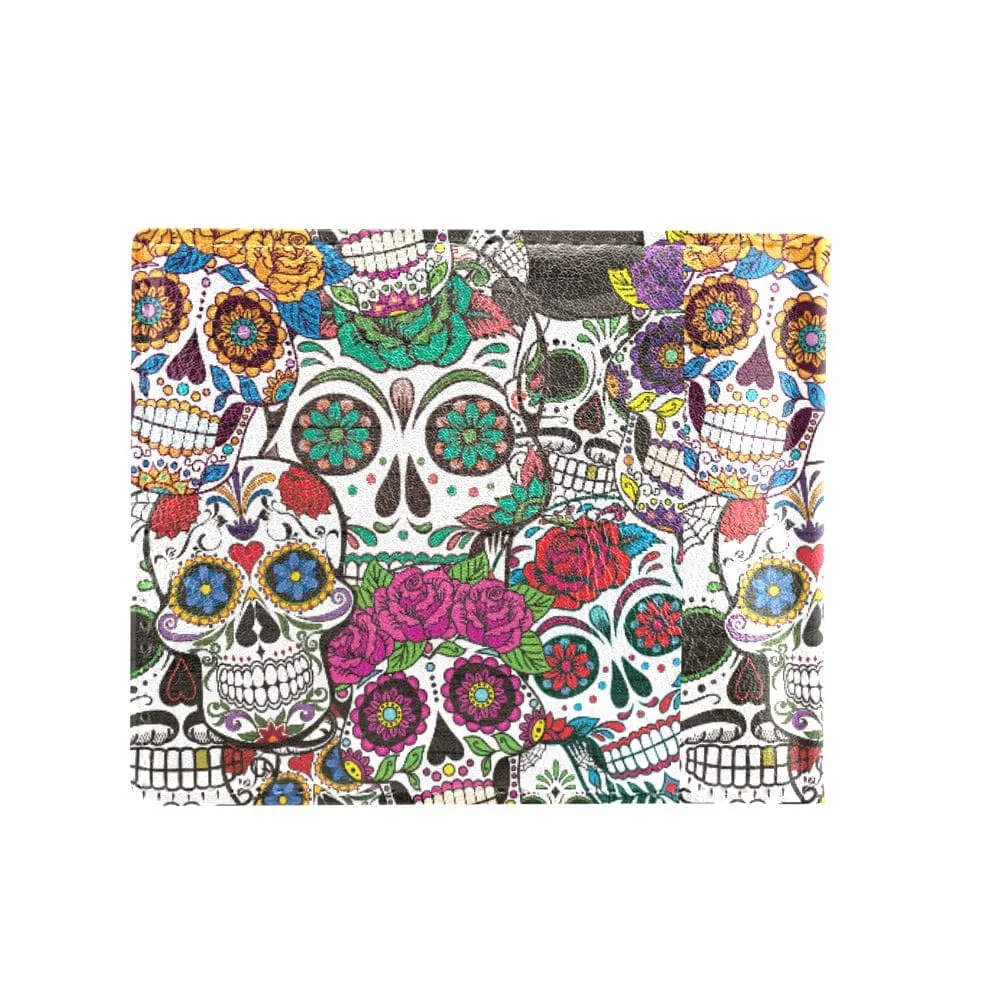 Sugar Skulls Bifold Wallet With Coin Pocket