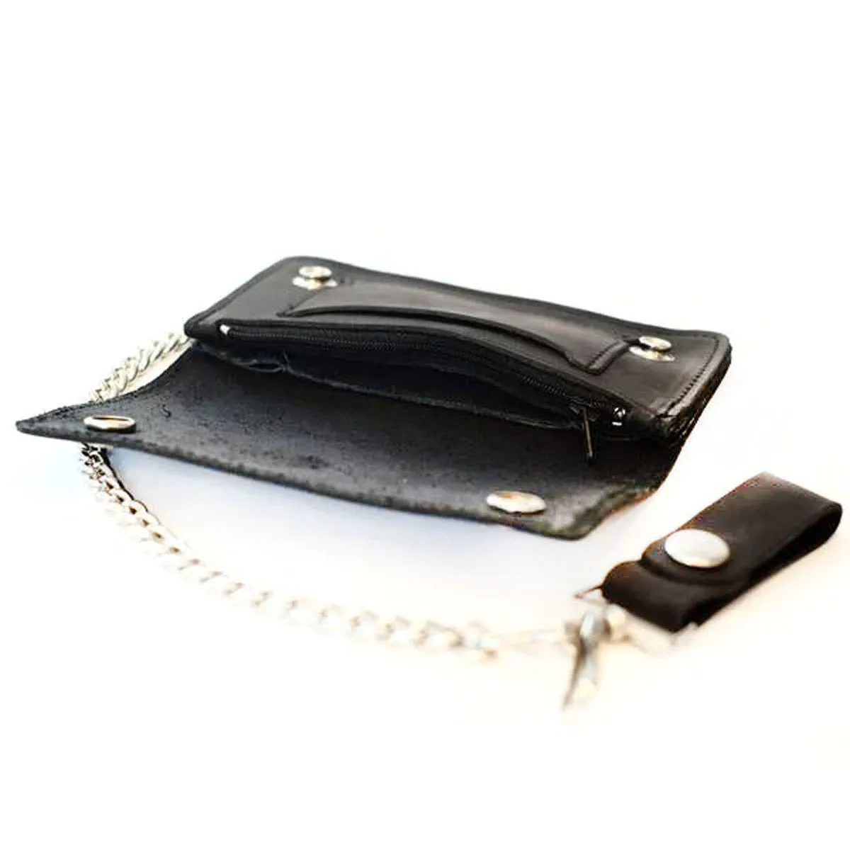 Suicidal Skates - Cross Large Oil Tan Leather Chain Wallet