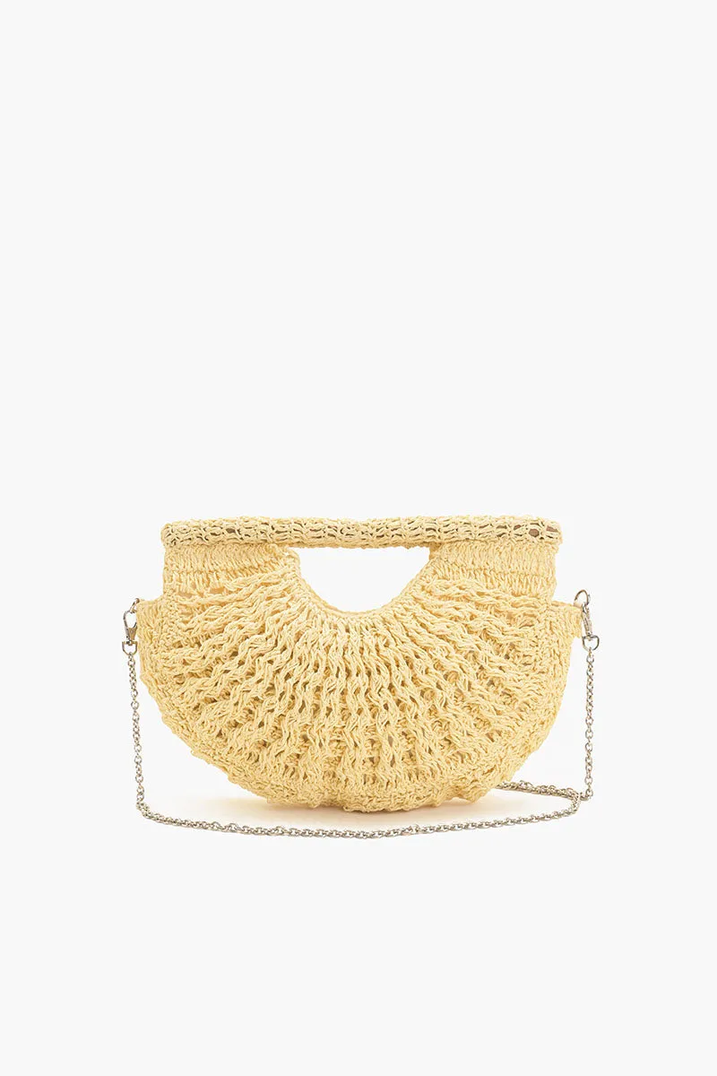 Sunrise Weave Straw Clutch