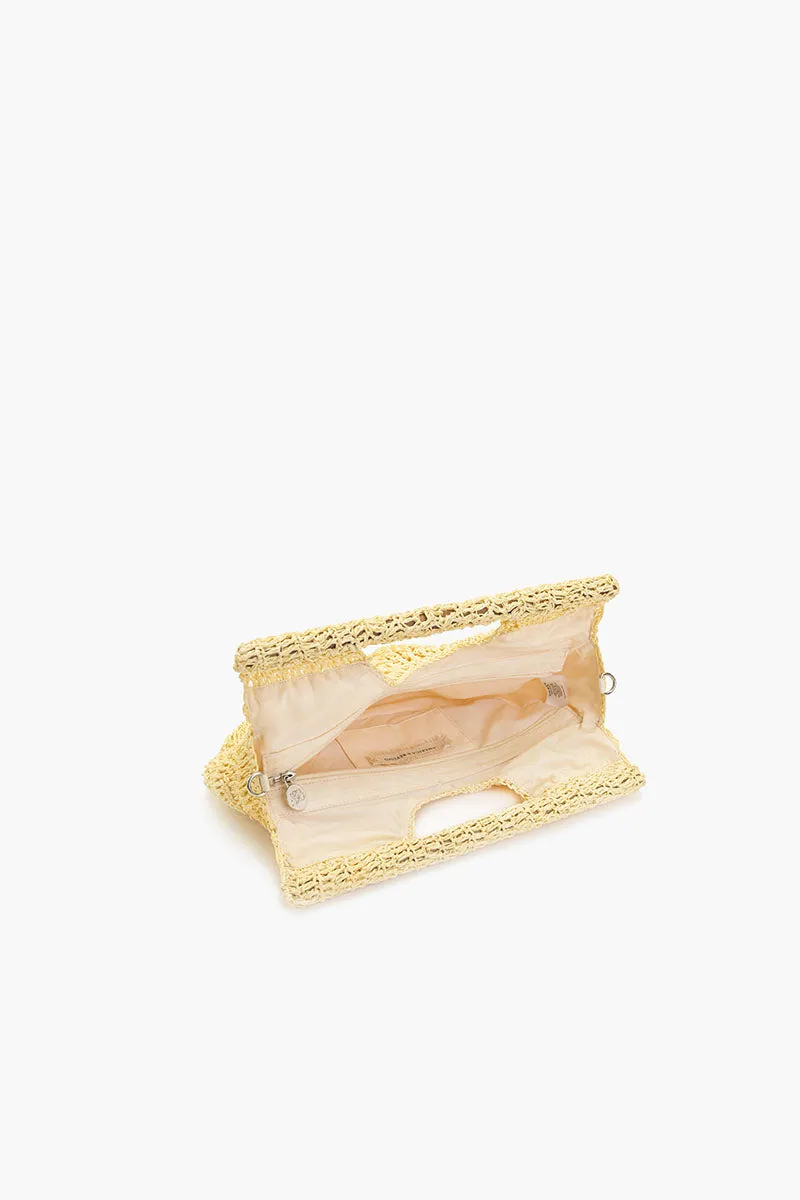 Sunrise Weave Straw Clutch