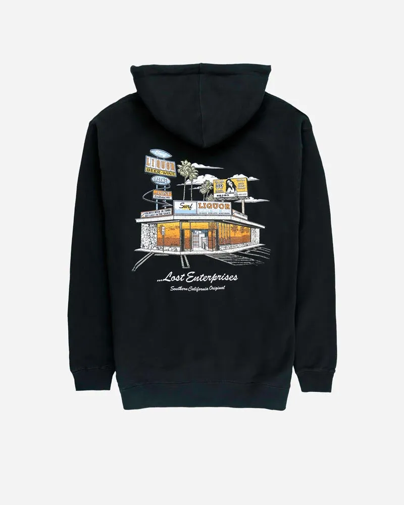 Surf Liquor Heavy Hoodie Black