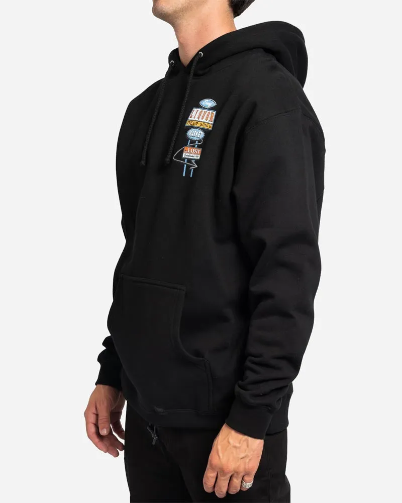 Surf Liquor Heavy Hoodie Black