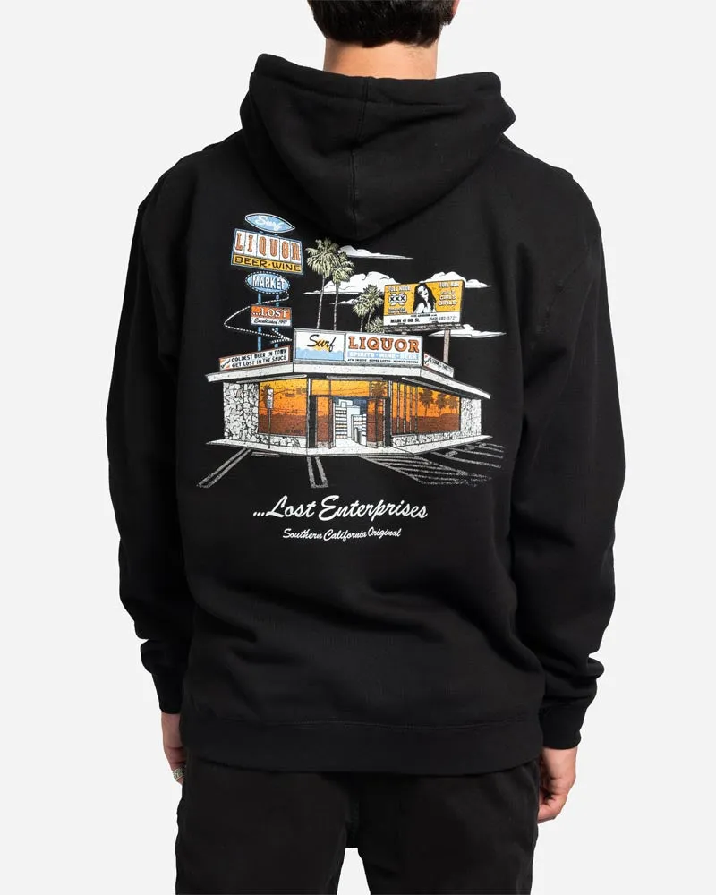 Surf Liquor Heavy Hoodie Black