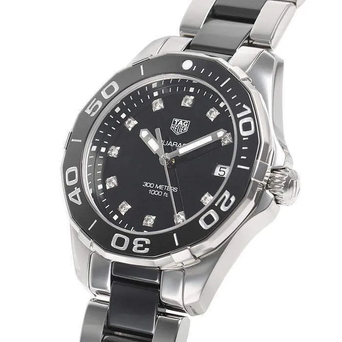 TAG HEUER AQUARACER BLACK DIAL DIAMOND WOMEN WATCH WAY131C.BA0913